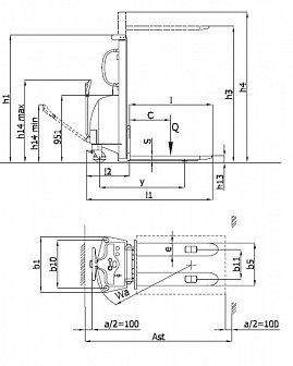 Штабелер с электрическим подъёмом Tisel SES1530