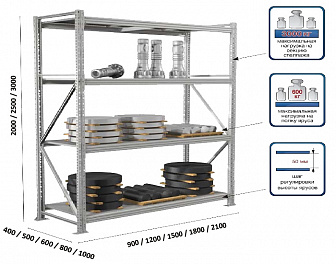 МЕТАЛЛИЧЕСКИЕ СТЕЛЛАЖИ MS PRO (3000 КГ НА СЕКЦИЮ)